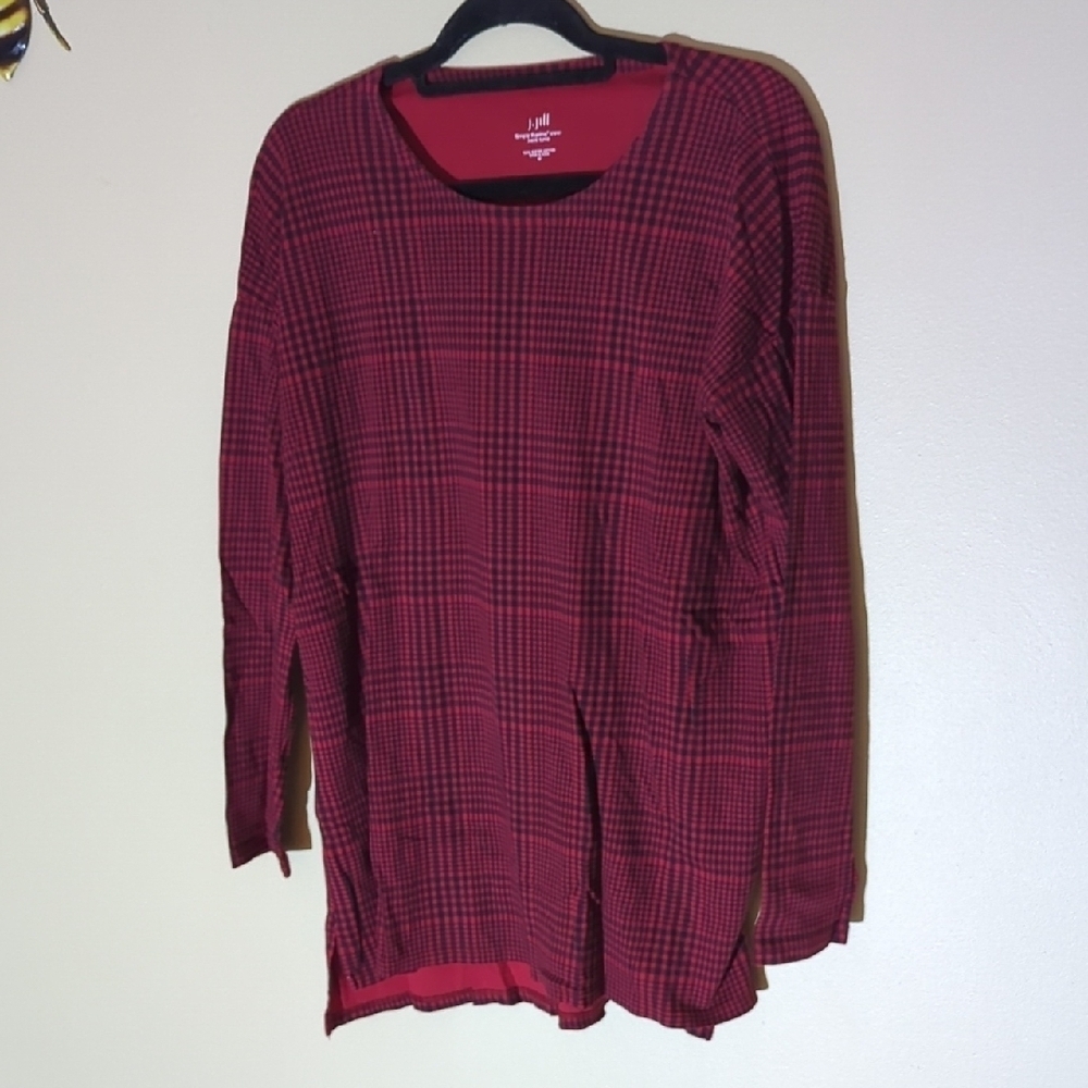 J. Jill Red and Black Plaid Tunic - Picture 2 of 7